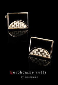 eurohomme No.CG38 black pearl gold style cuffs